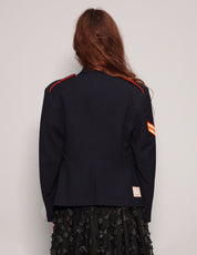 Women's Vintage Military Army Jacket in Navy Blue | Stuart Trevor