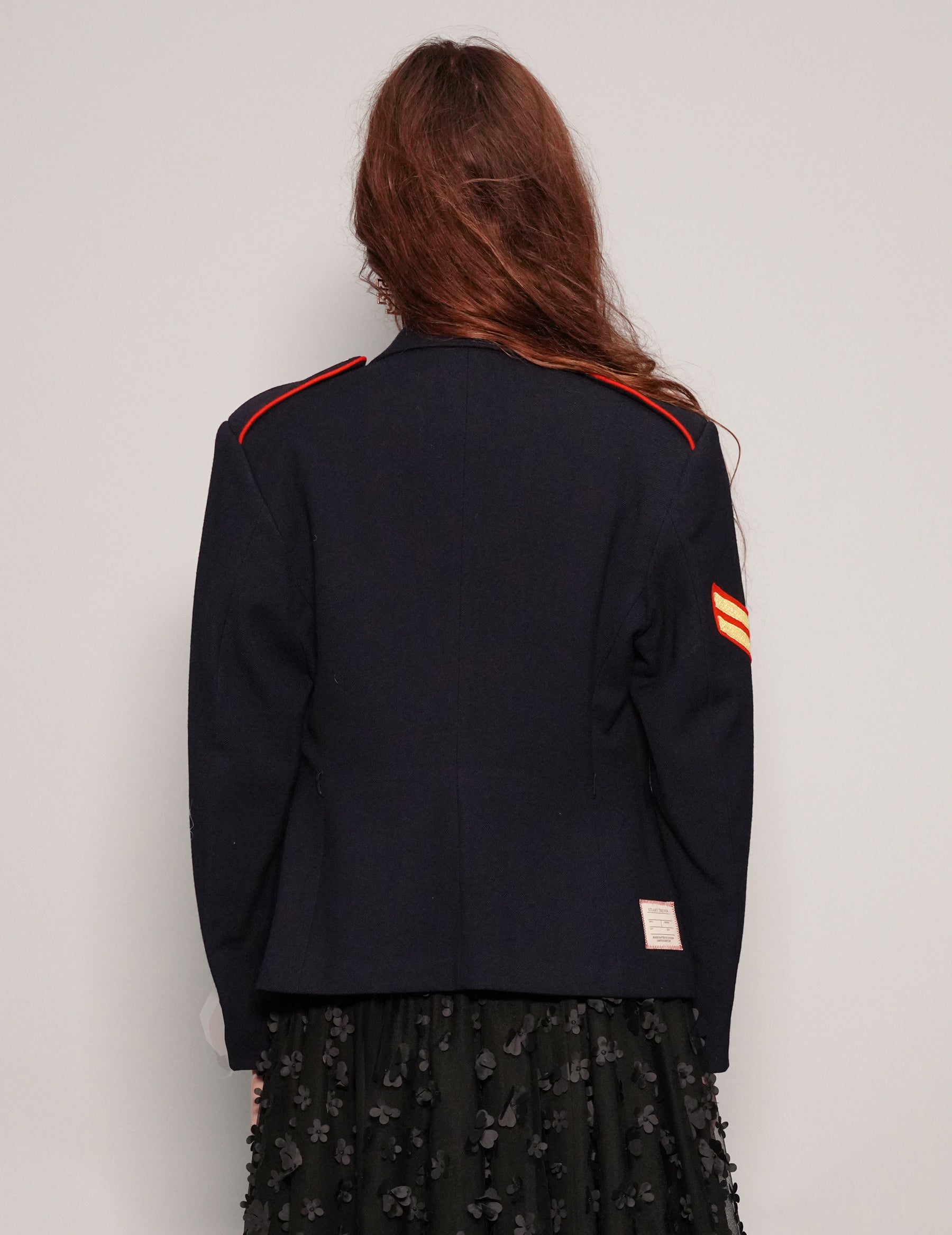 Women's Vintage Military Army Jacket in Navy Blue | Stuart Trevor