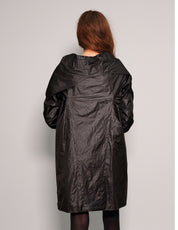 Women's Black Trench Coat Rain Mac in Black | Stuart Trevor