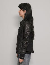 Women's Vintage Black Leather Jacket | Stuart Trevor