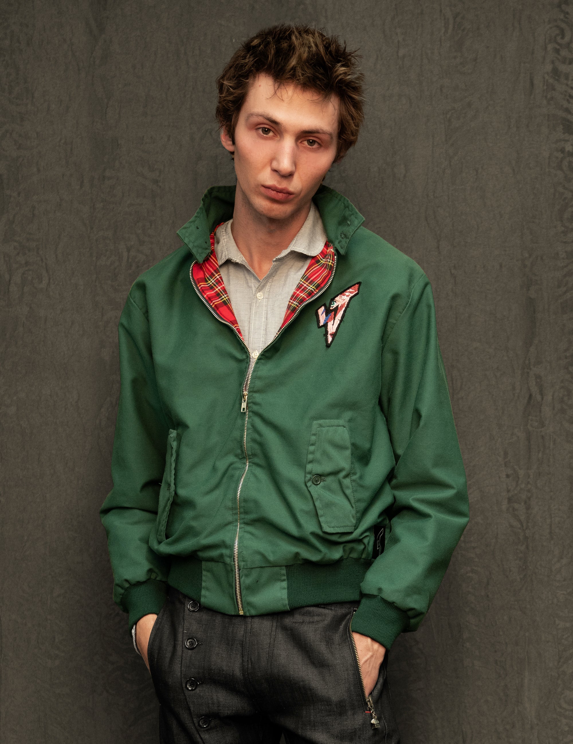 Mens Harrington Jacket in Green – Stuart Trevor