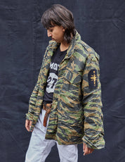Vintage M65 Military Field Jacket in Tiger Camo