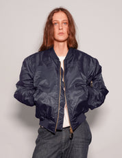 Women's MA-1 Bomber Jacket in Navy Blue | Stuart Trevor