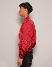 Men's Vintage Lightweight Bomber Jacket in Red | Stuart Trevor