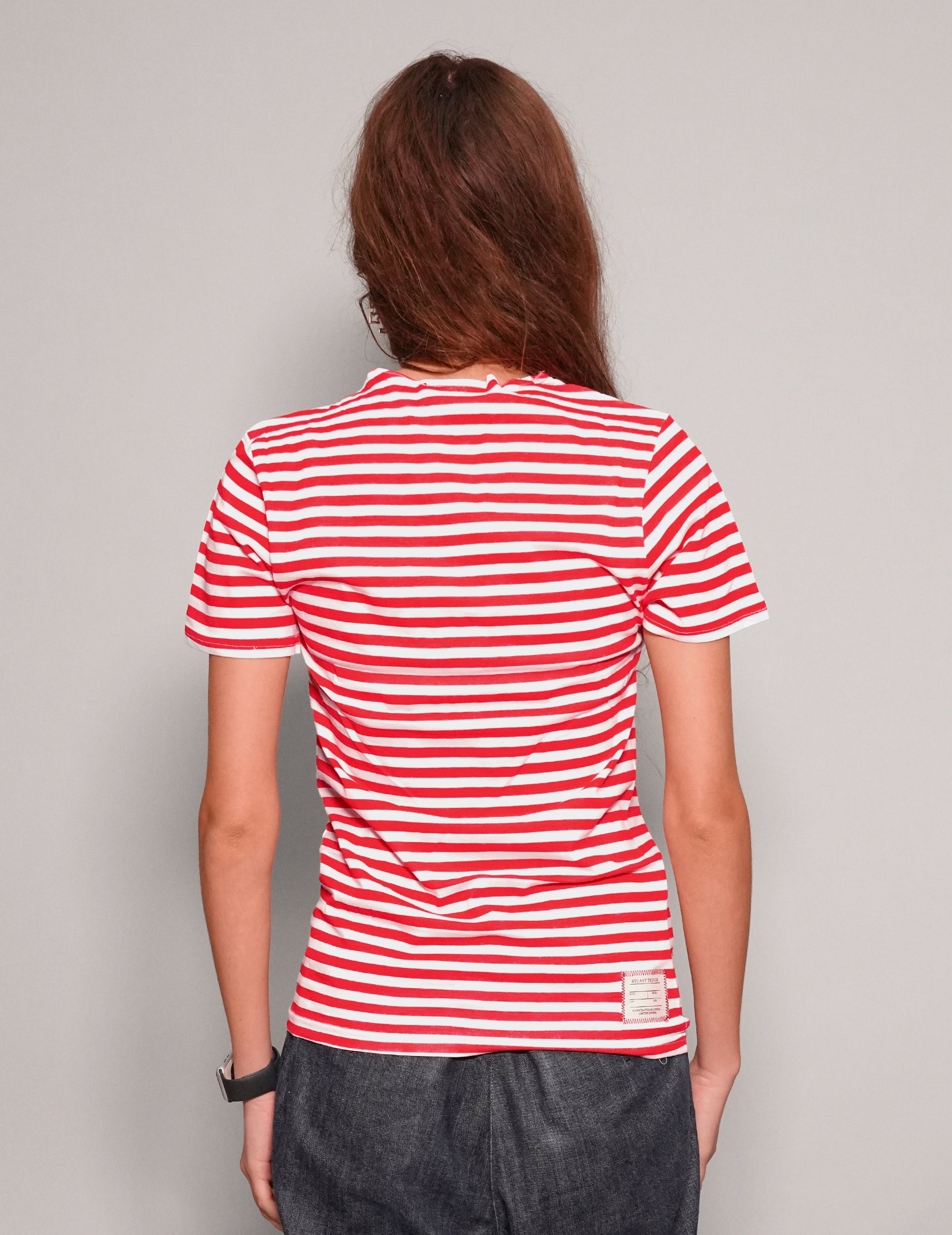 Women's Vintage Red Striped T-Shirt | Stuart Trevor
