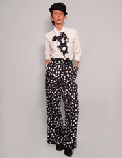 Women's Vintage Polka Dot Trousers in Black and White | Stuart Trevor