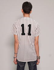 Men's Vintage Pinstripe Japanese Baseball Jersey | Stuart Trevor