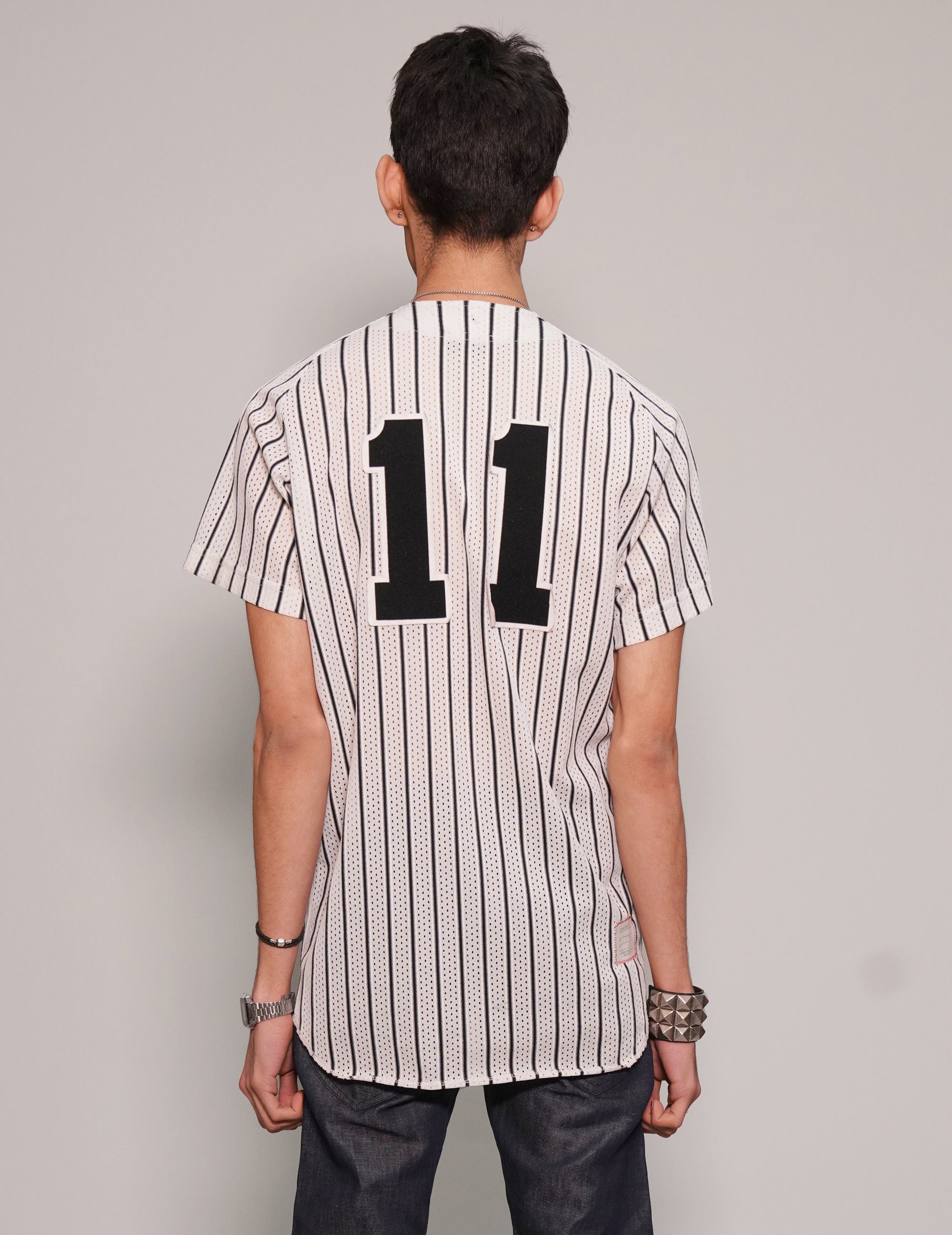 Men's Vintage Pinstripe Japanese Baseball Jersey | Stuart Trevor