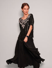 Women's Vintage Black Sequin Top | Stuart Trevor