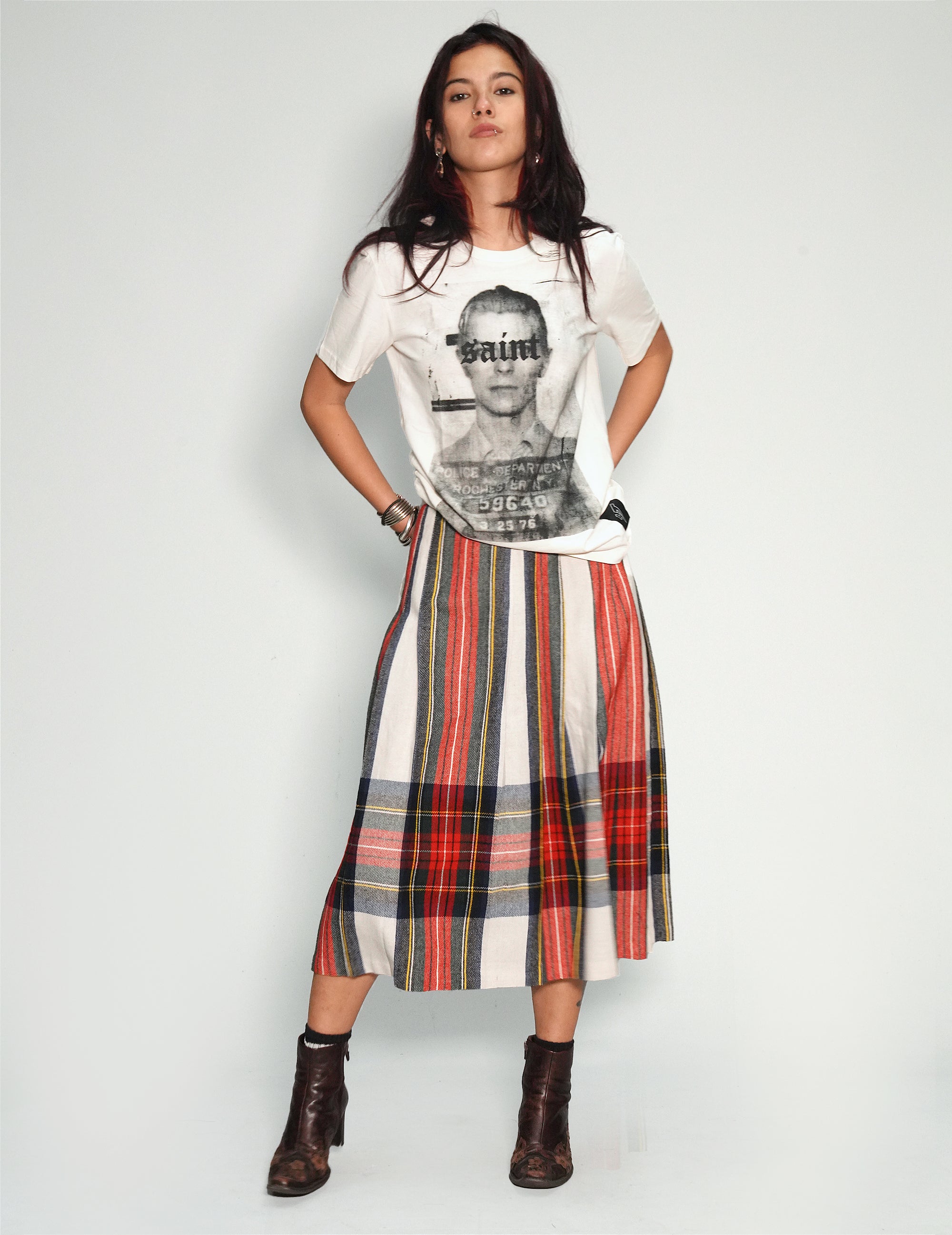 Long Tartan Skirt