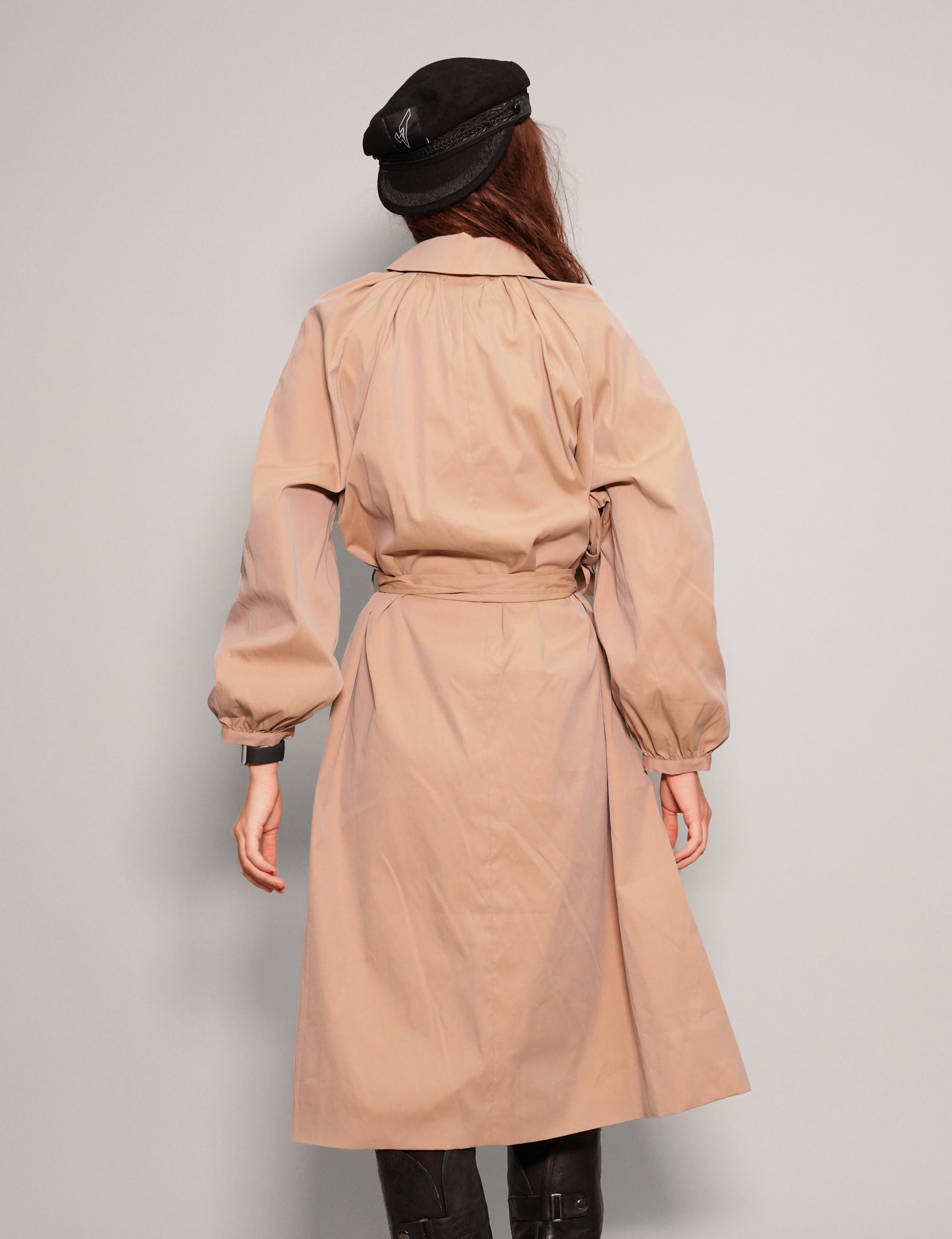 Women's Belted Mac Trench Coat in Beige | Stuart Trevor