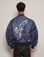 Men's Vintage Lightweight Bomber Jacket in Navy Blue | Stuart Trevor