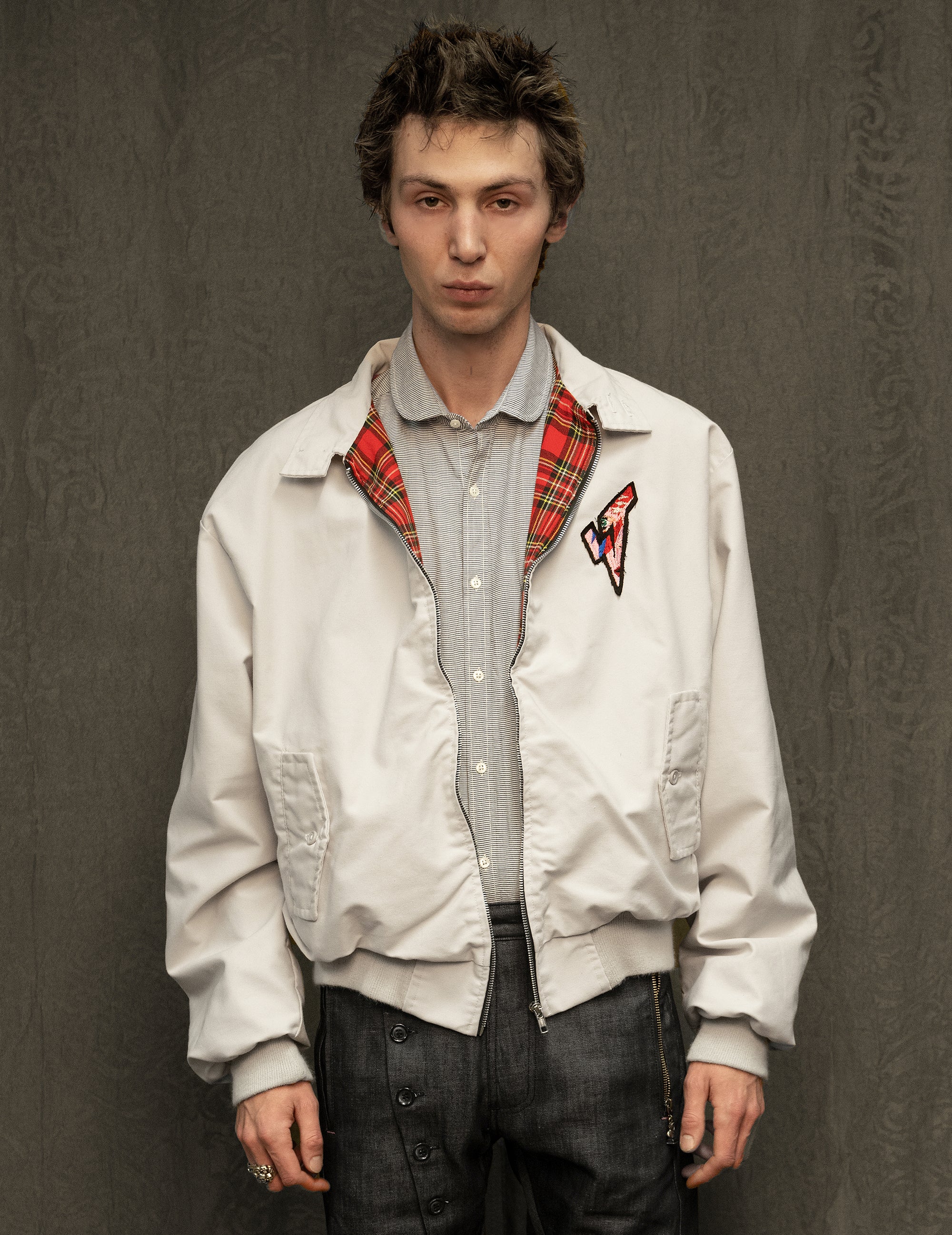 Classic Harrington Jacket in Off White/Bone