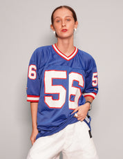 Women's Vintage Football Sports Jersey in Blue | Stuart Trevor