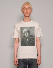 Men's Graphic T-Shirt with the Godfather Print in White | Stuart Trevor