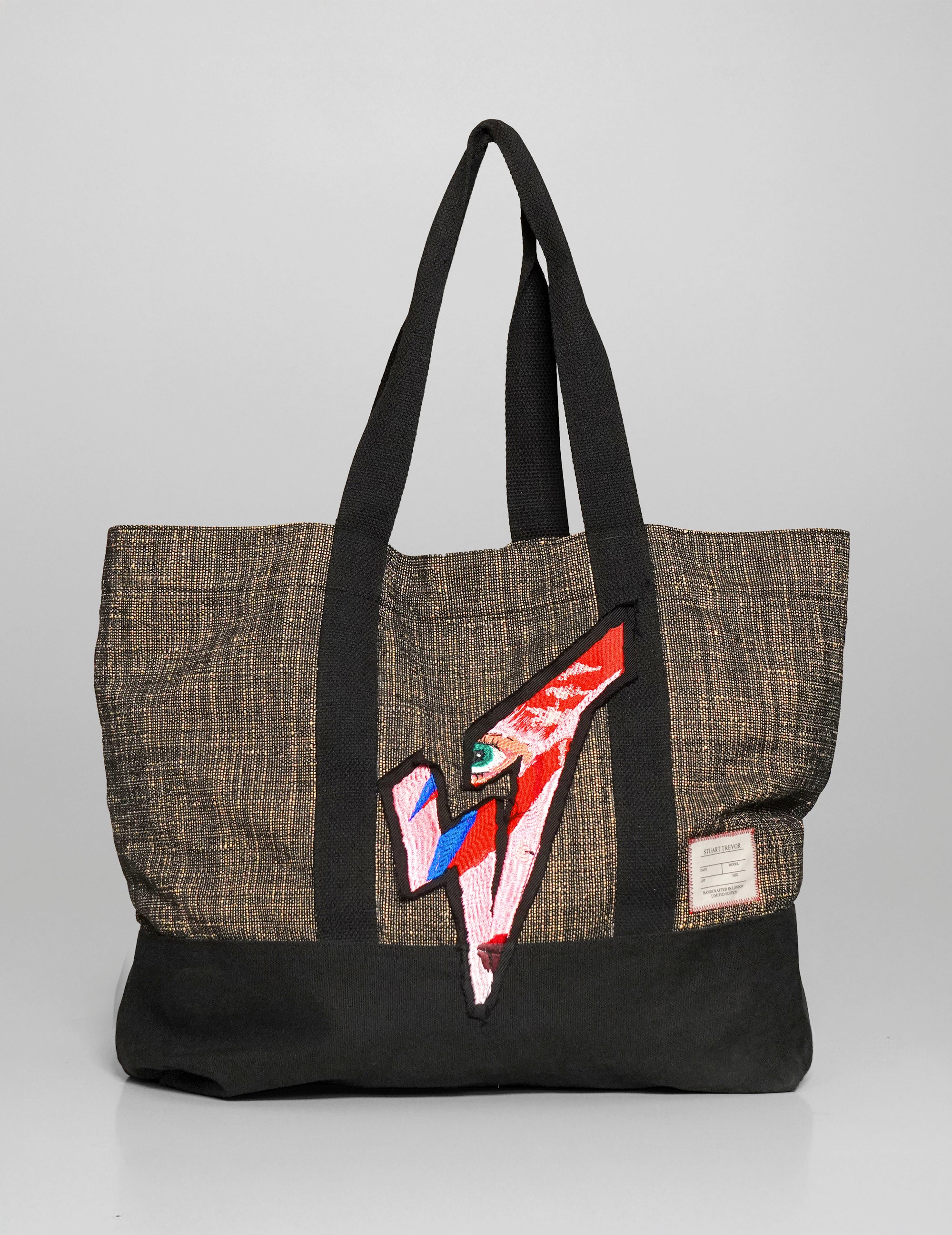 ST Tragetasche - Steinfarbene Baumwolle und Canvas