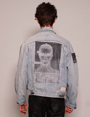 ST Patched Light Blue Denim Jacket | Stuart Trevor