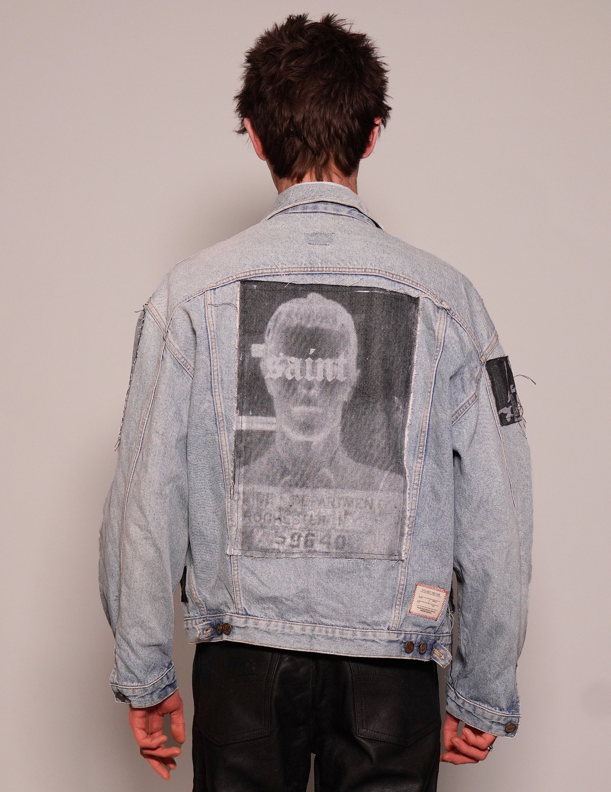 ST Patched Light Blue Denim Jacket | Stuart Trevor