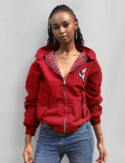 Klassische Harrington-Jacke in Rot