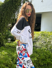 Women's Vintage NYC Sweatshirt in White | Stuart Trevor