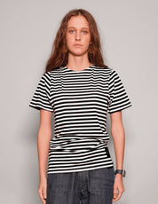 Women's Vintage Black Striped T-Shirt | Stuart Trevor