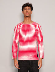 Men's Vintage Red Striped Long Sleeve T-Shirt | Stuart Trevor