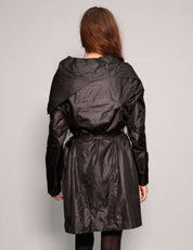 Women's Black Trench Coat Rain Mac in Black | Stuart Trevor