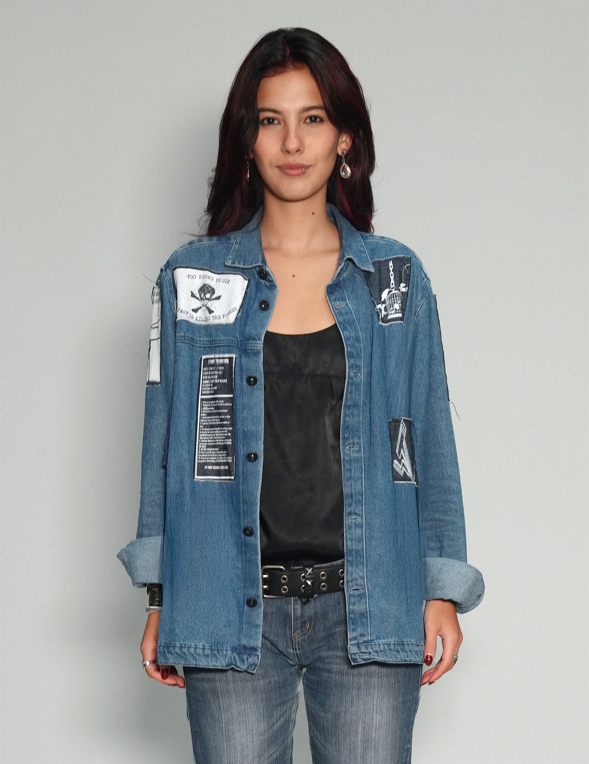 Denim Patched Shirt