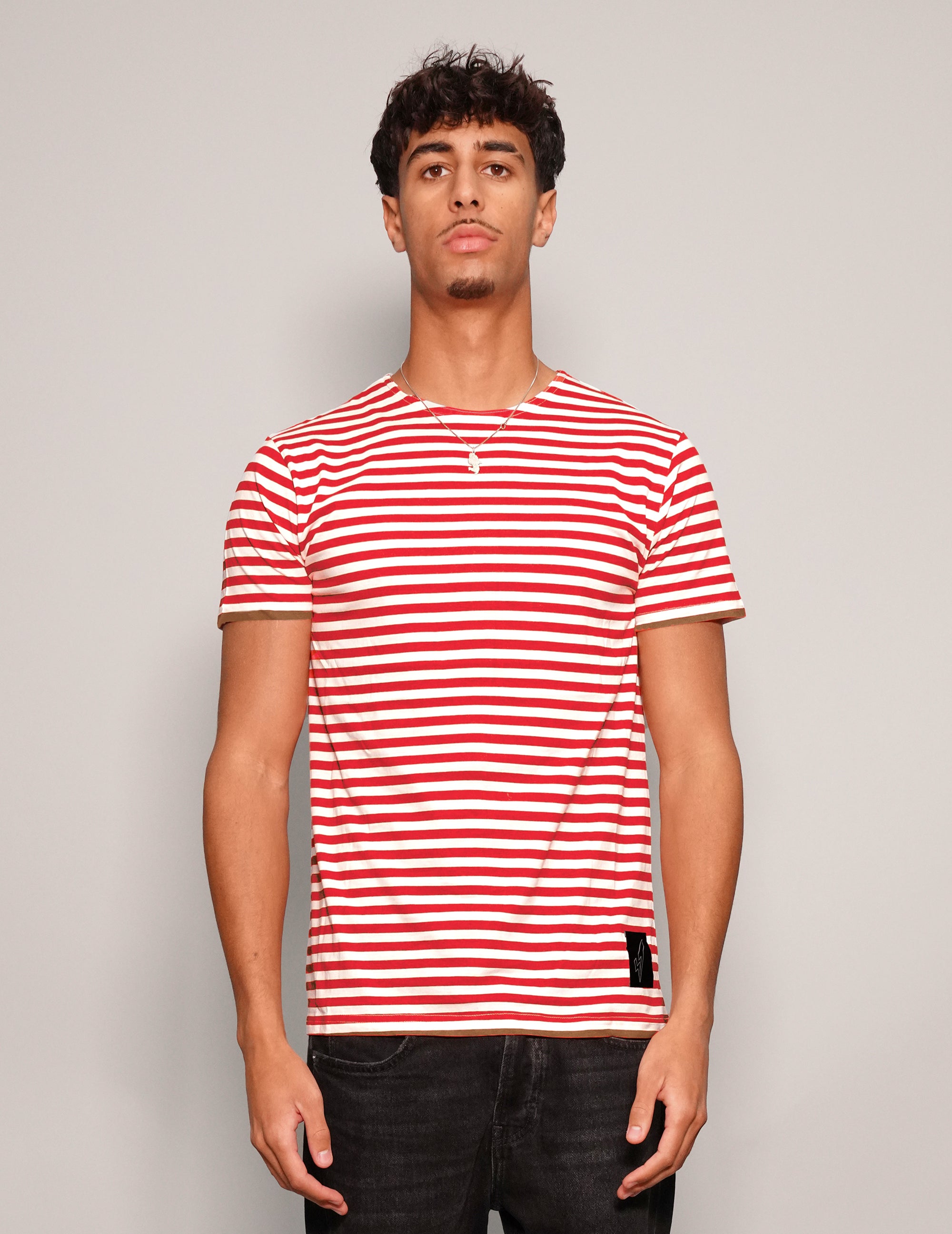 Men's Vintage Red Striped T-Shirt | Stuart Trevor