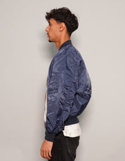 Men's Vintage Lightweight Bomber Jacket in Navy Blue | Stuart Trevor
