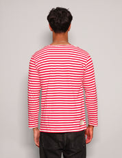 Men's Vintage Red Striped Long Sleeve T-Shirt | Stuart Trevor