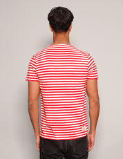 Men's Vintage Red Striped T-Shirt | Stuart Trevor