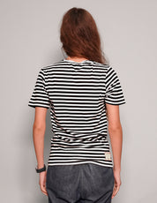 Women's Vintage Black Striped T-Shirt | Stuart Trevor