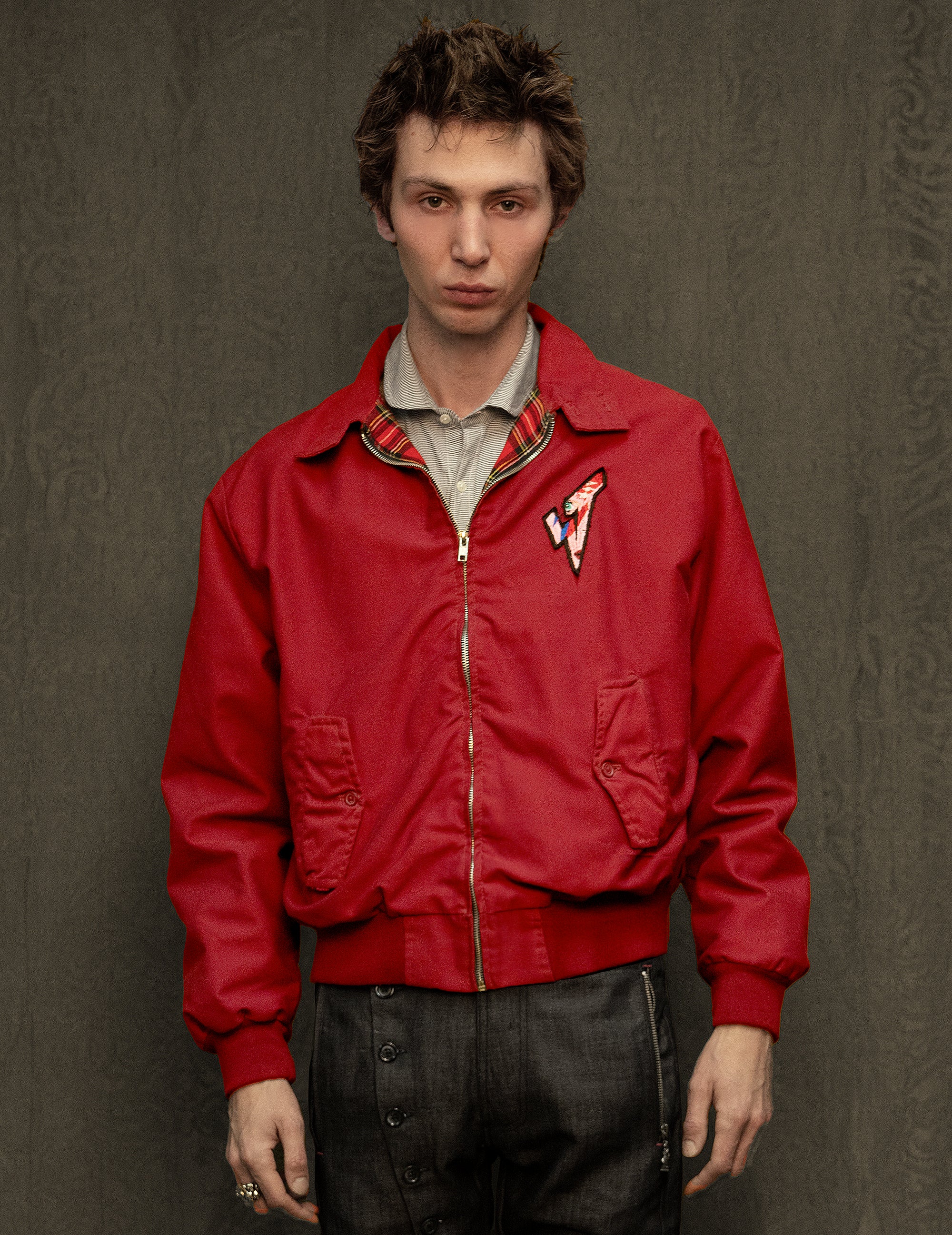 Veste Harrington classique en rouge
