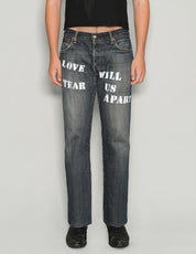 Men's Vintage Jeans with Graphic Print in Dark Blue | Stuart Trevor