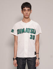 Men's Vintage Japanese Baseball Jersey in White | Stuart Trevor