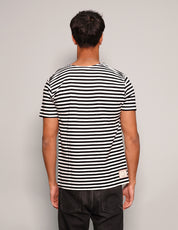 Men's Vintage Black Striped T-Shirt | Stuart Trevor