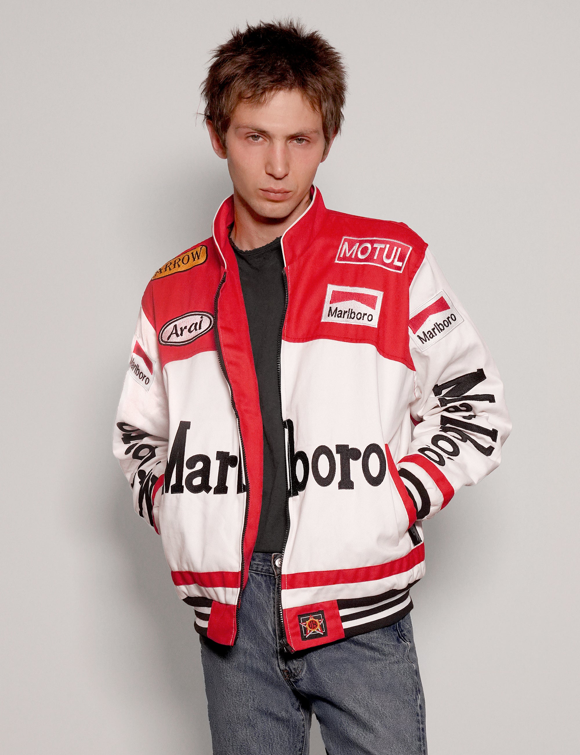 Marlboro Yamaha Jacket Marlboro Leather Racing Jacket Racer Jacket