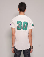 Men's Vintage Japanese Baseball Jersey in White | Stuart Trevor