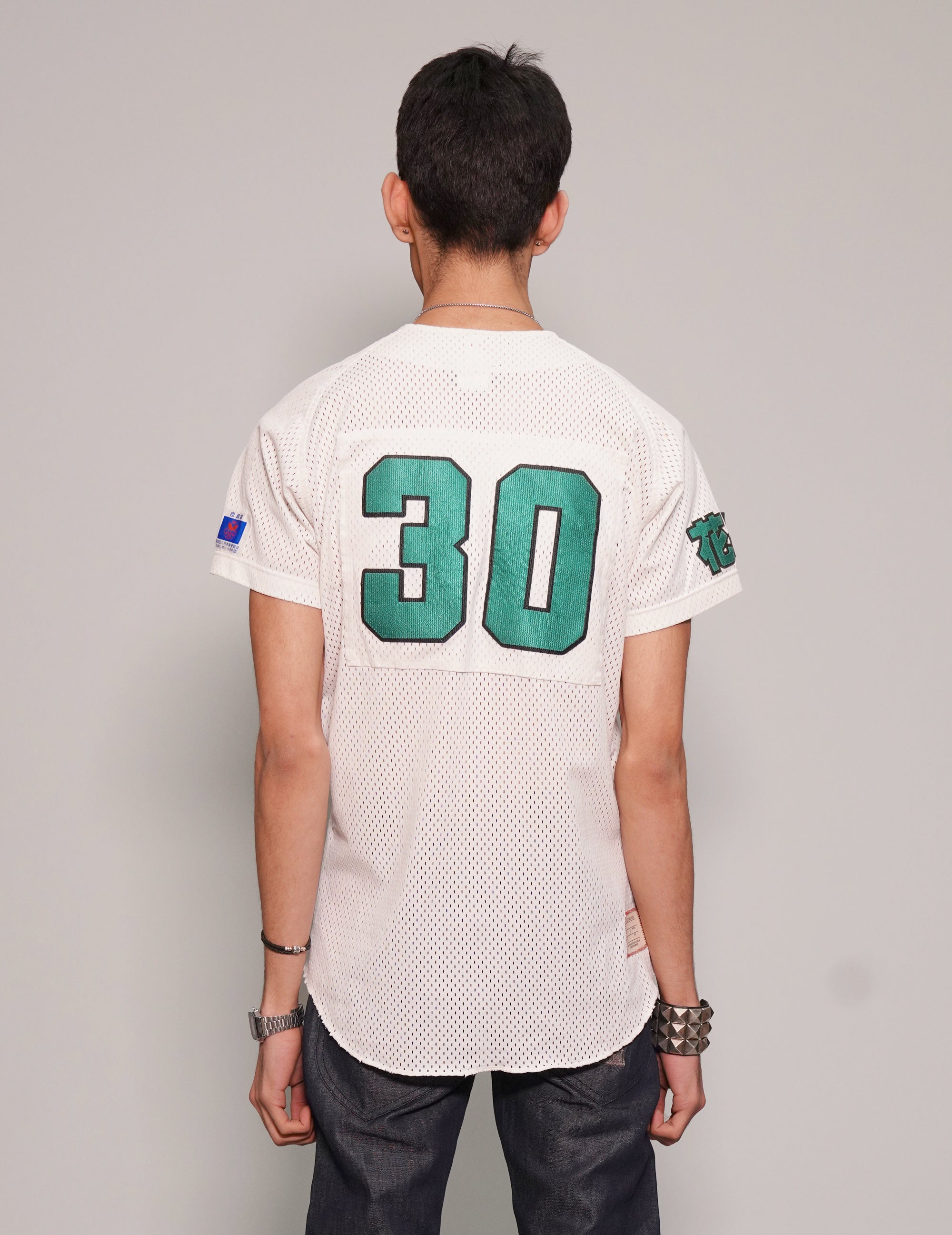 Men's Vintage Japanese Baseball Jersey in White | Stuart Trevor