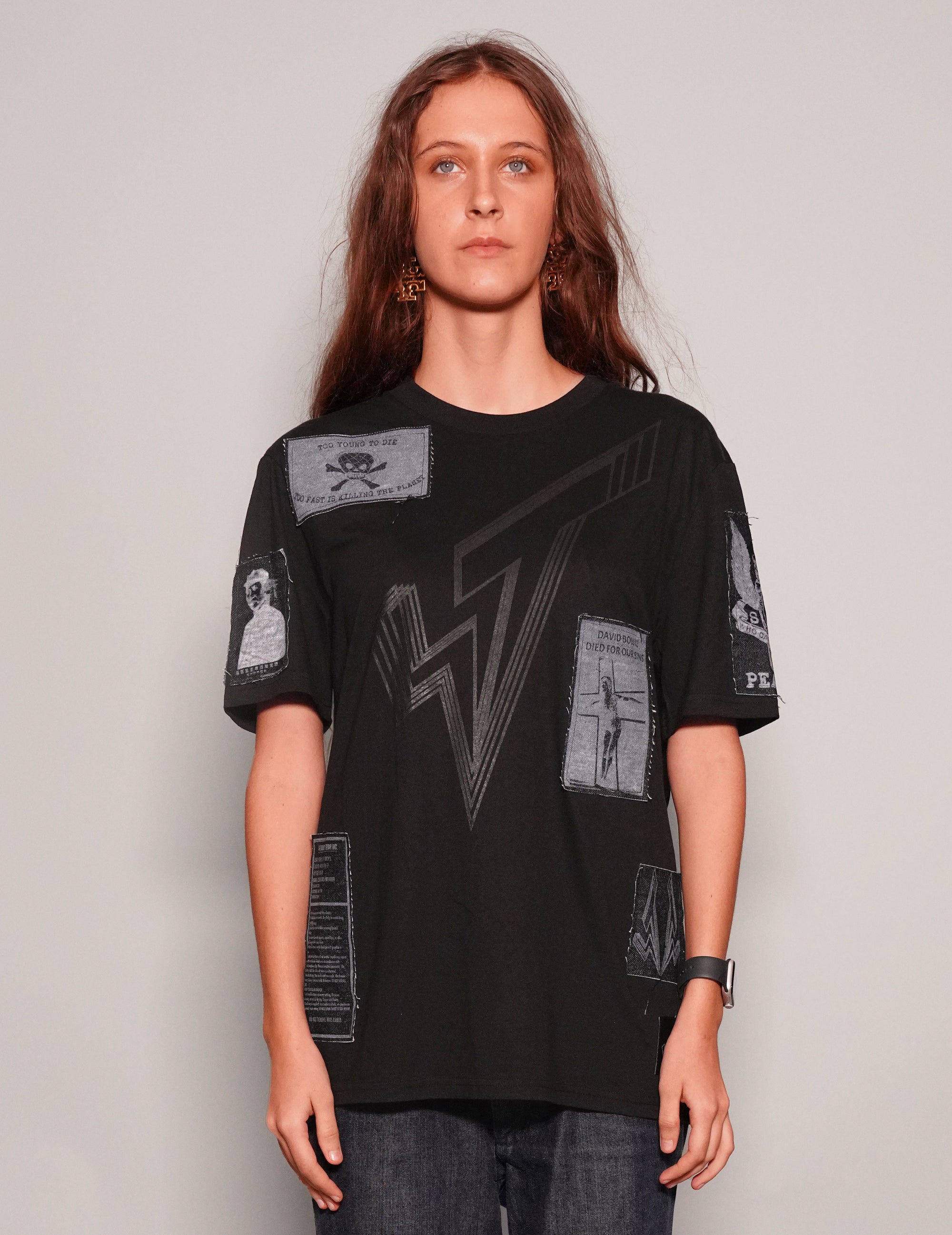 ST Patched Logo T-Shirt in Black