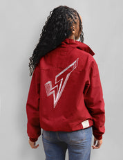 Klassische Harrington-Jacke in Rot