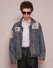 ST Patched Dark Denim Jacket | Stuart Trevor