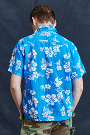 Lei Blue Hawaiian Shirt