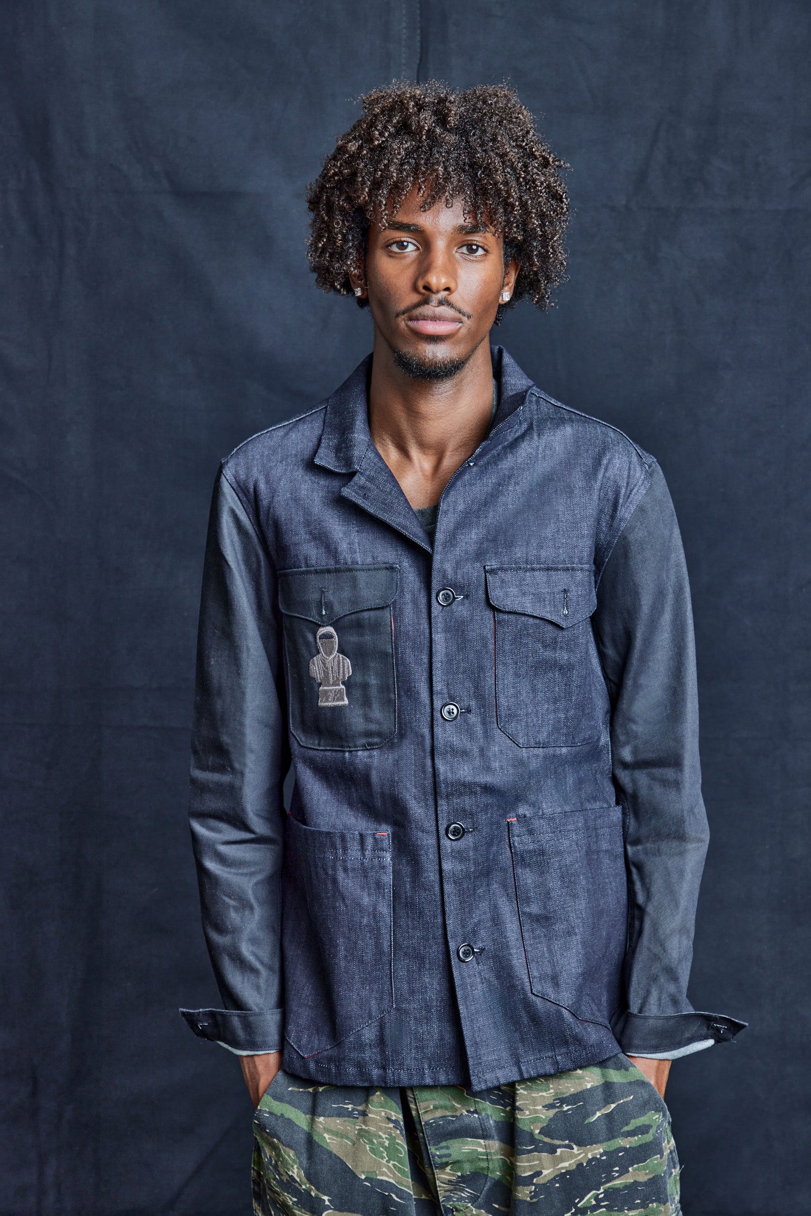 IMMORTAL – Jeansjacke mit Brustaufdruck