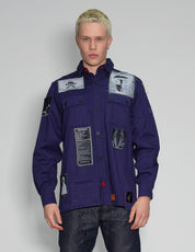 Patched Workshirt in French Blue