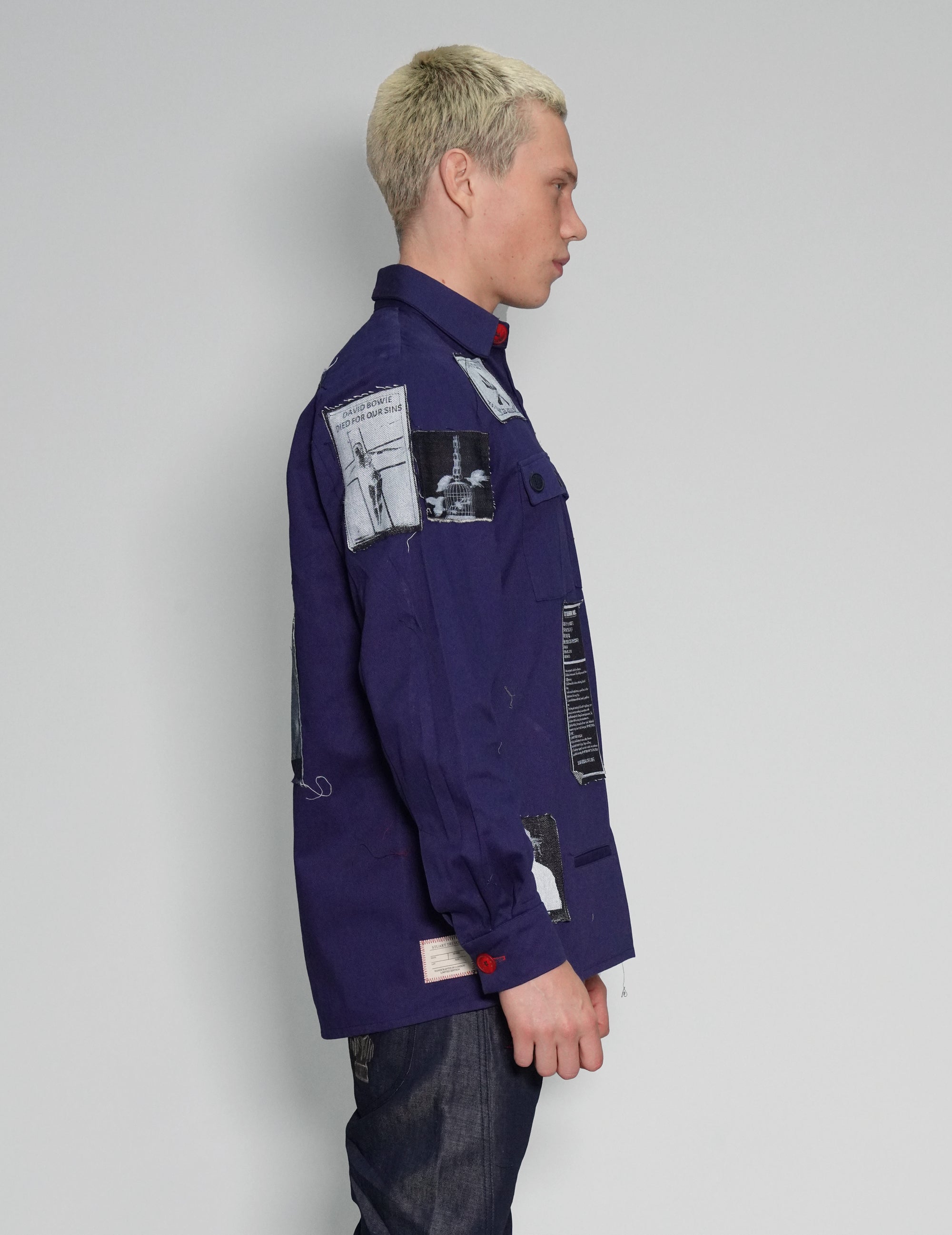 Patched Workshirt in French Blue