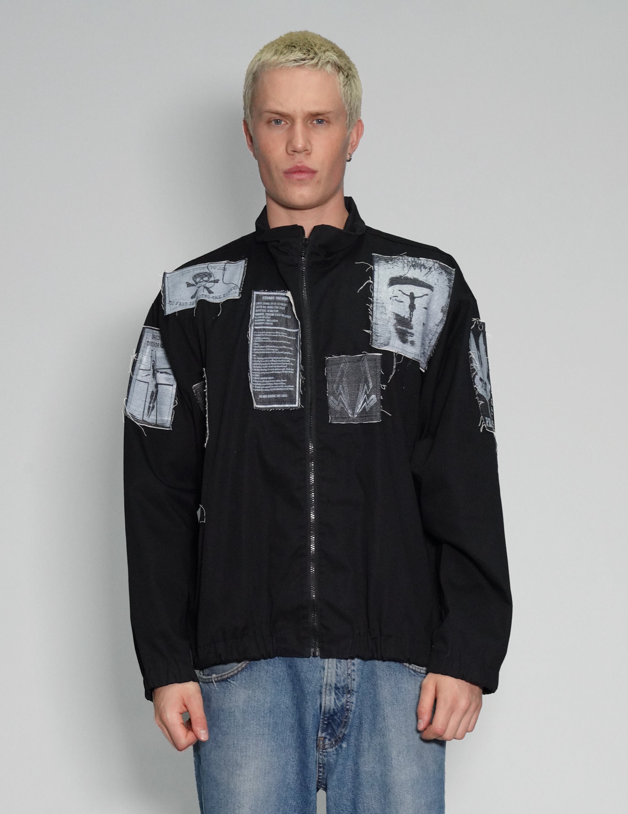 Patched Harrington Jacket