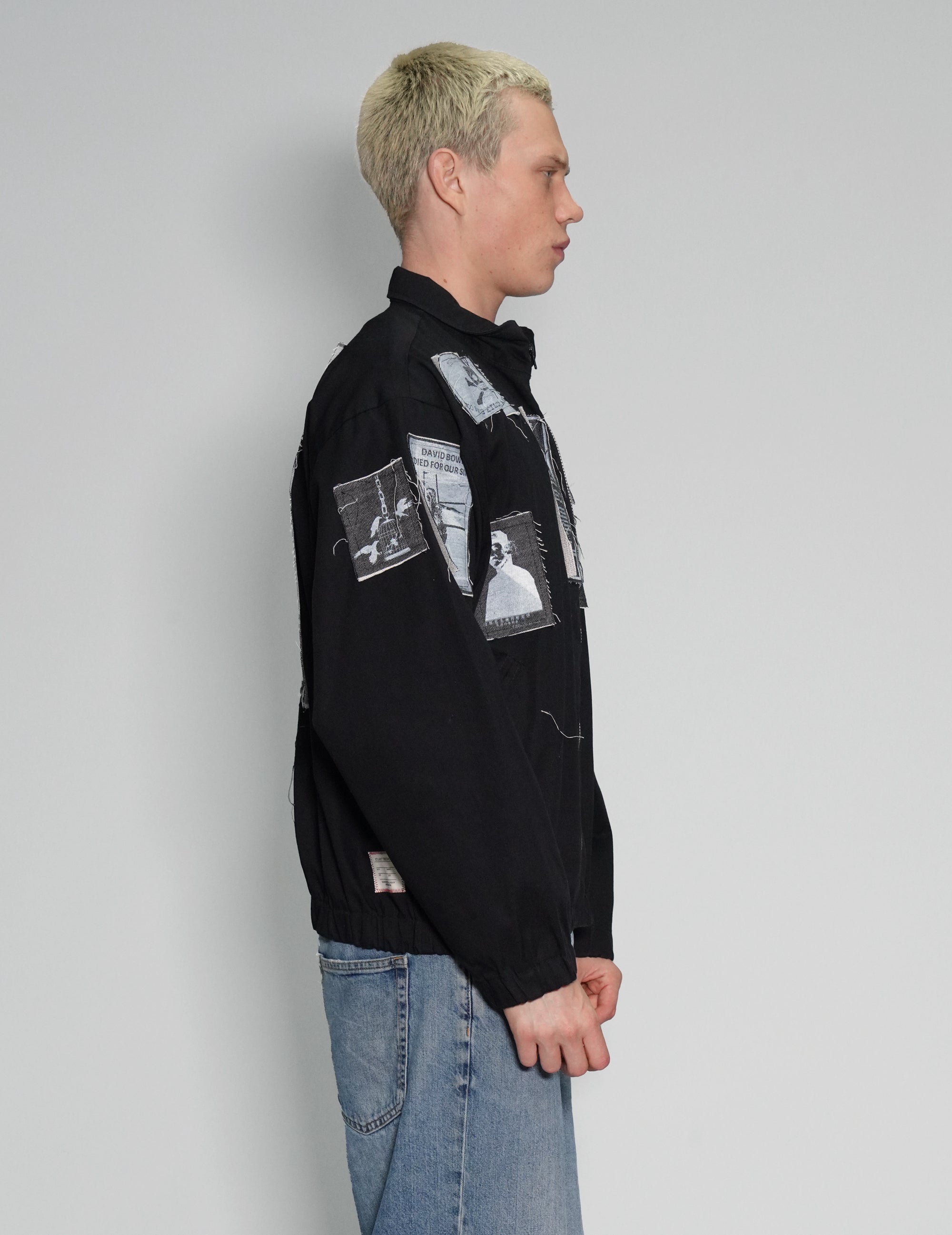 Patched Harrington Jacket