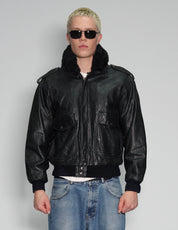 Nappa Leather Bomber Jacket